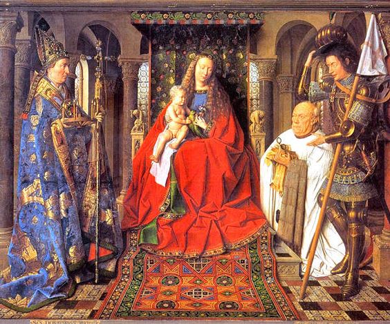 Van Eyck Virgin with the Canon